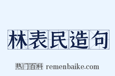 林表民造句是什么意思的图片